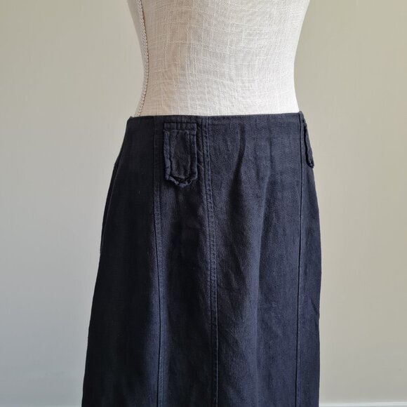 Luzifer 100% Linen Vintage Lagenlook Maxi Skirt Berlin, Germany - Size L - Picture 8 of 9